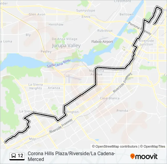 12 Bus Line Map