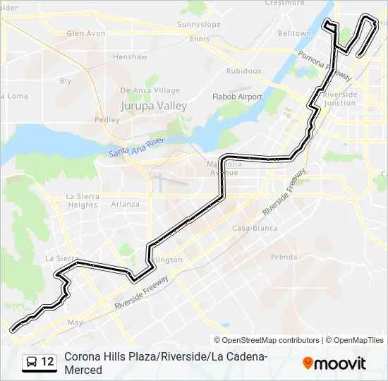 12 Bus Line Map