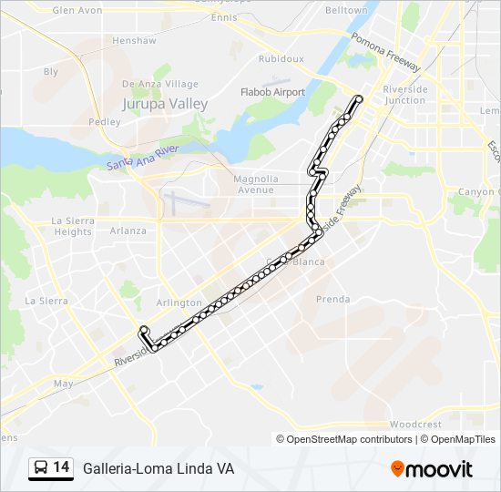 14 bus Line Map