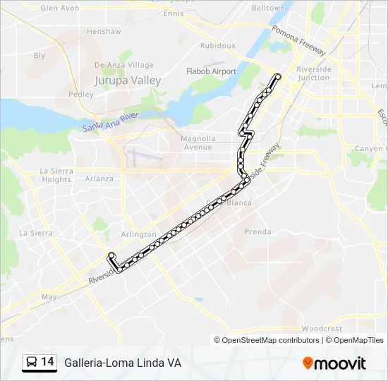 14 Bus Line Map