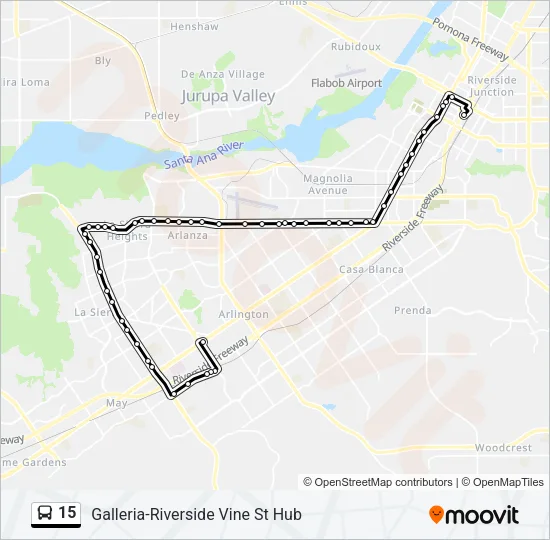 15 Bus Line Map