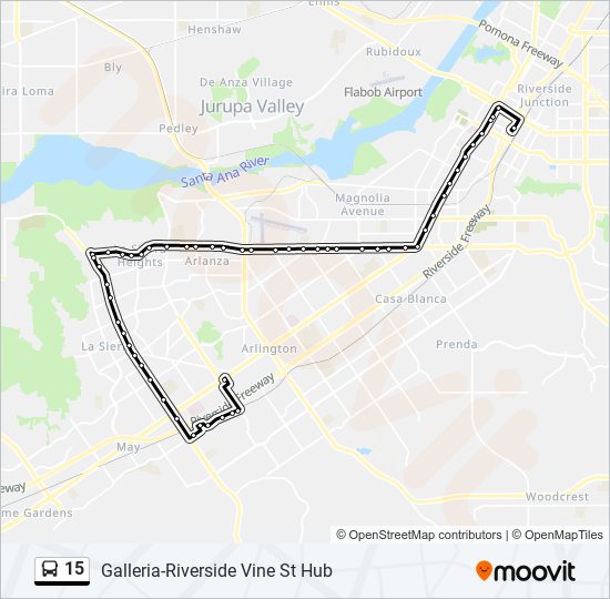 Mapa de 15 de autobús