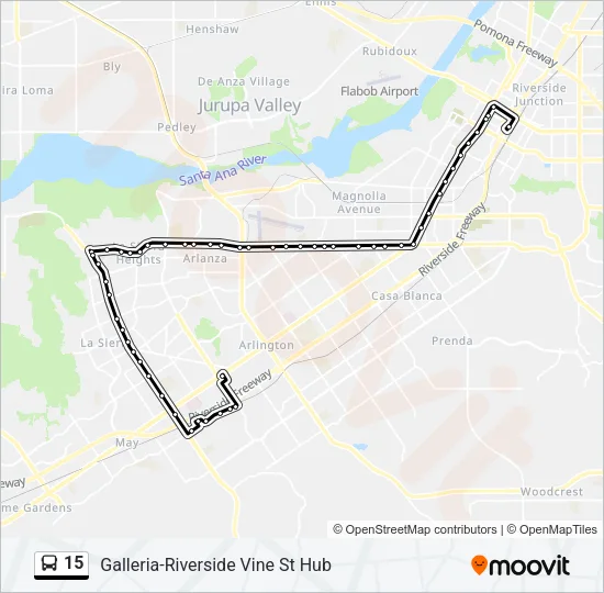 15 Bus Line Map