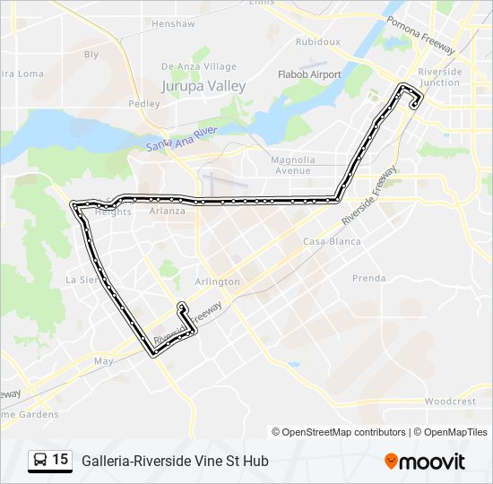 Mapa de 15 de autobús