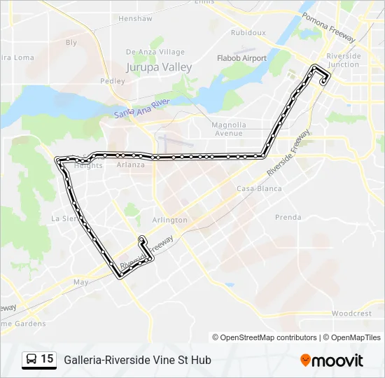 15 Bus Line Map