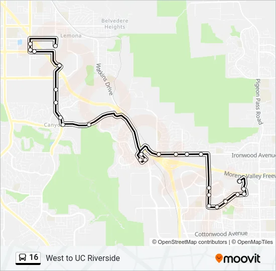 16 Bus Line Map