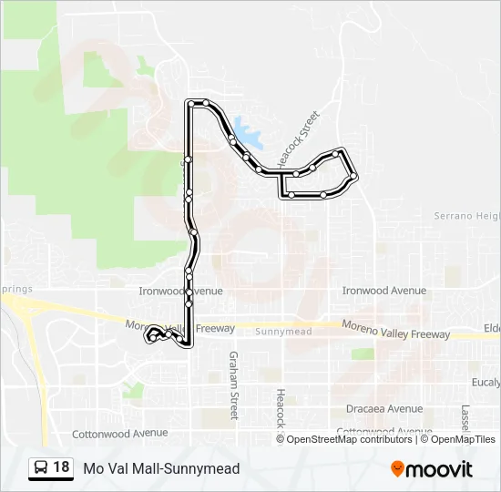 18 Bus Line Map