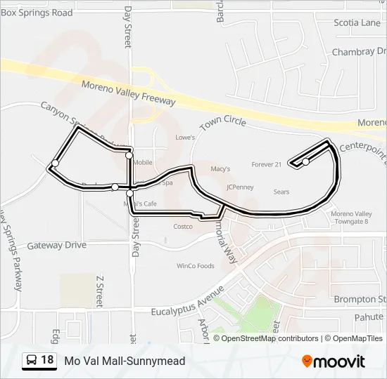 18 Bus Line Map