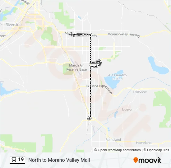 19 Bus Line Map