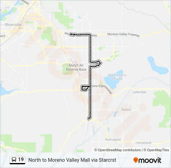19 Bus Line Map