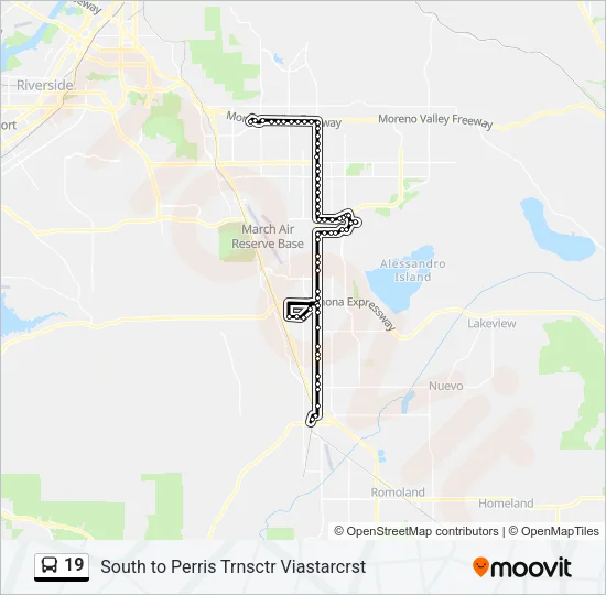 19 Bus Line Map
