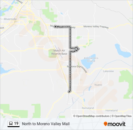 19 Route: Schedules, Stops & Maps - North to Moreno Valley Mall (Updated)