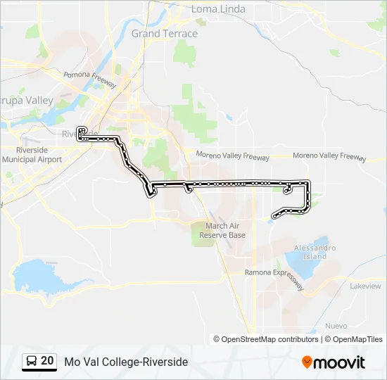 20 Bus Line Map