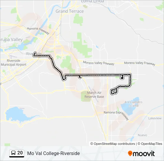 20 Bus Line Map