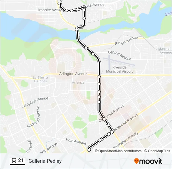 21 Bus Line Map