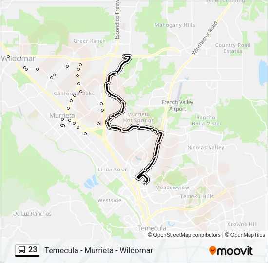 23 Bus Line Map