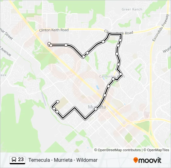 23 Bus Line Map