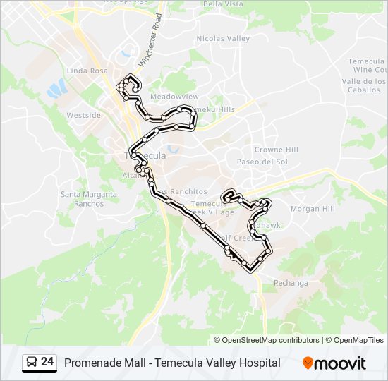 24 bus Line Map