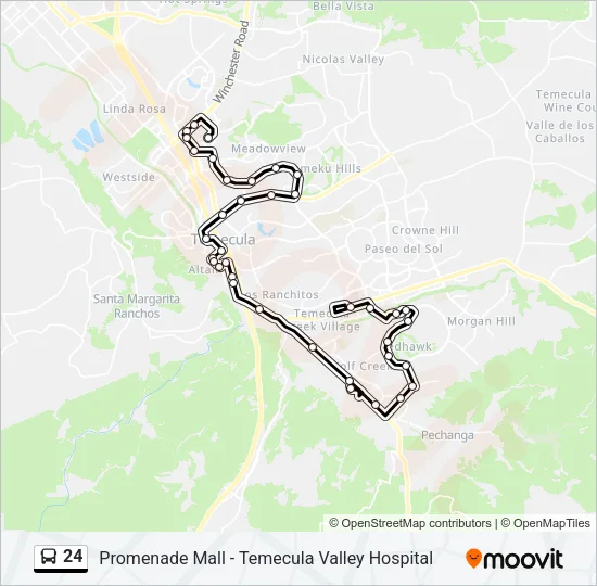 24 Bus Line Map