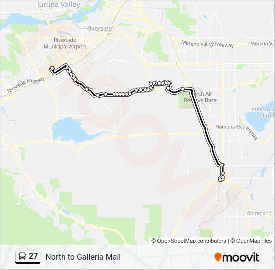 27 Bus Line Map