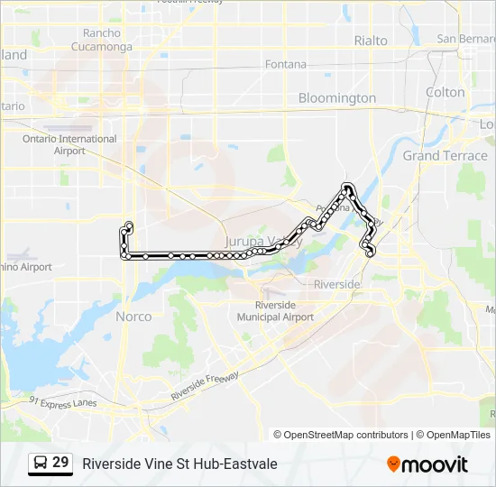 29 Bus Line Map