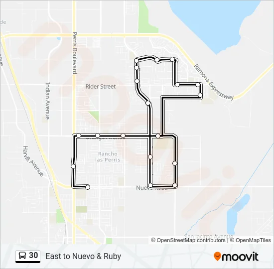 30 Bus Line Map
