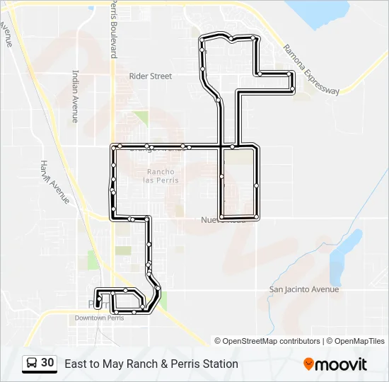 30 Bus Line Map