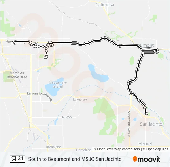 31 Bus Line Map