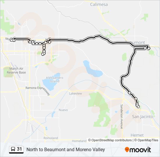 31 bus Line Map