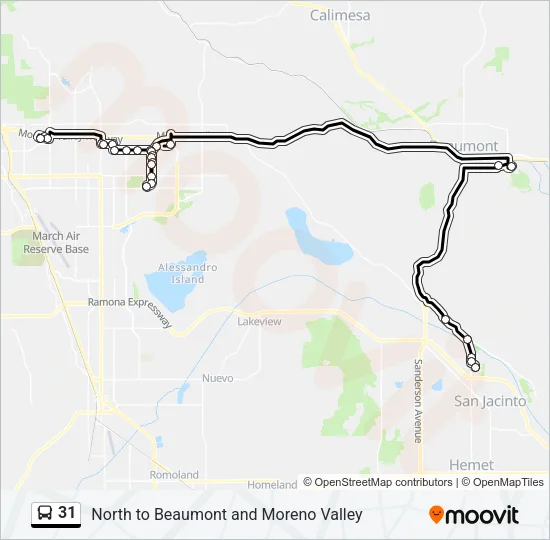 31 Bus Line Map