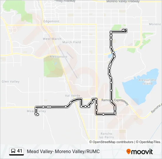 41 Bus Line Map