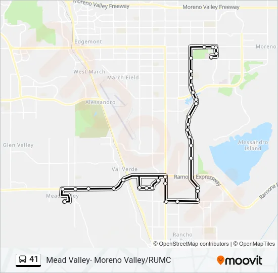 41 Bus Line Map