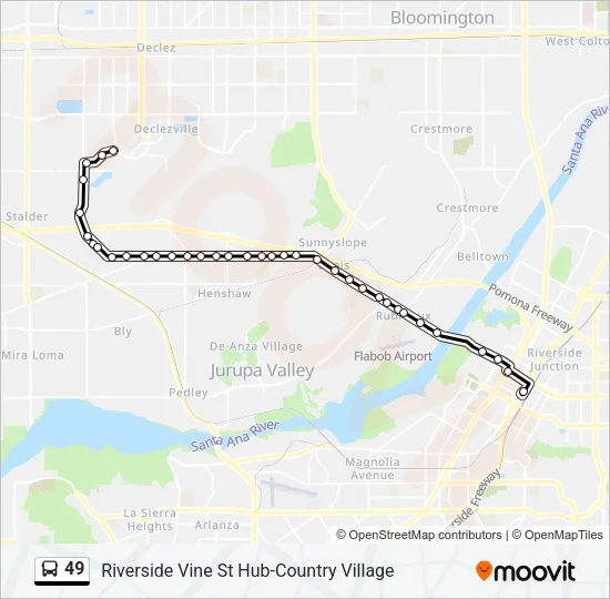 49 Bus Line Map