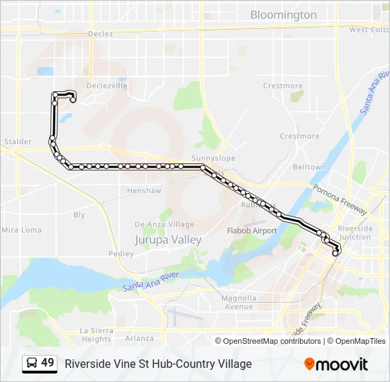 49 Bus Line Map