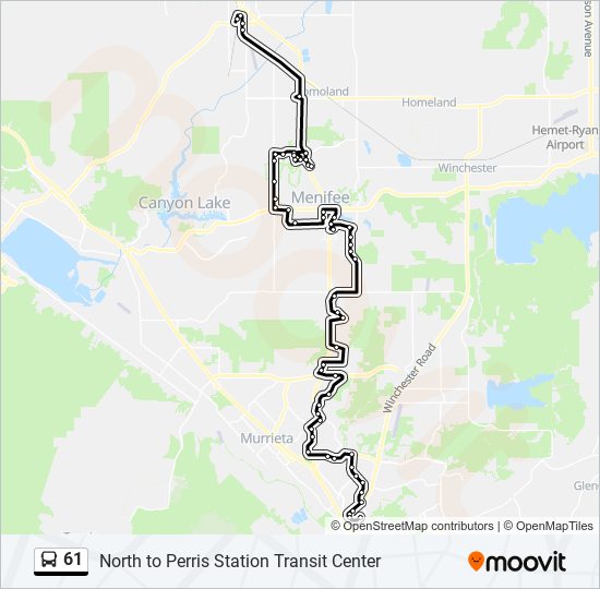 61 bus Line Map