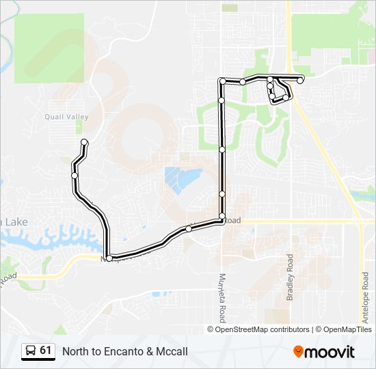 61 bus Line Map