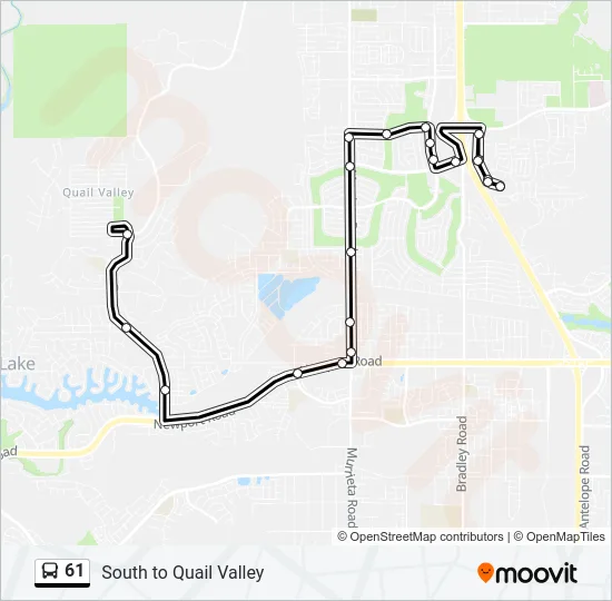 61 Bus Line Map