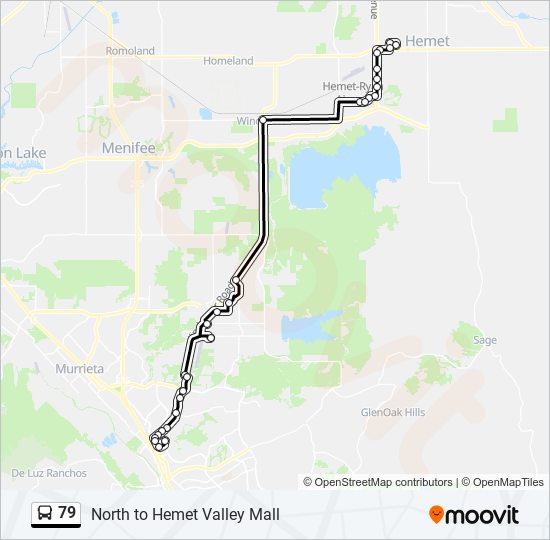 Mapa de 79 de autobús