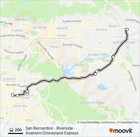 200 Bus Line Map