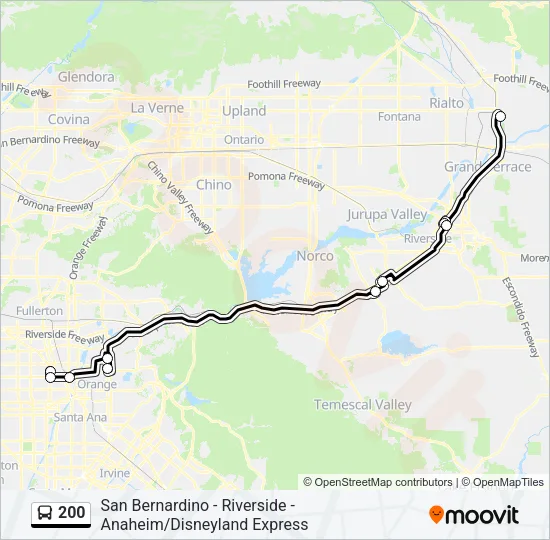 200 Bus Line Map