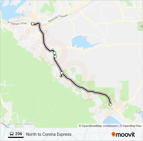 206 Bus Line Map