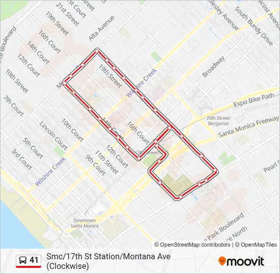 41 Route: Schedules, Stops & Maps - Smc/17th St Station/Montana Ave ...