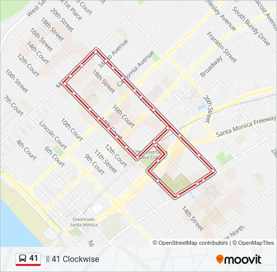 41 Bus Line Map