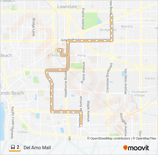 2 Bus Line Map