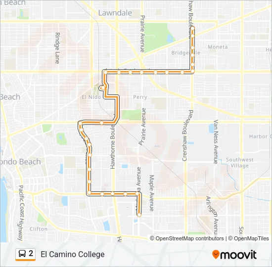 2 Bus Line Map