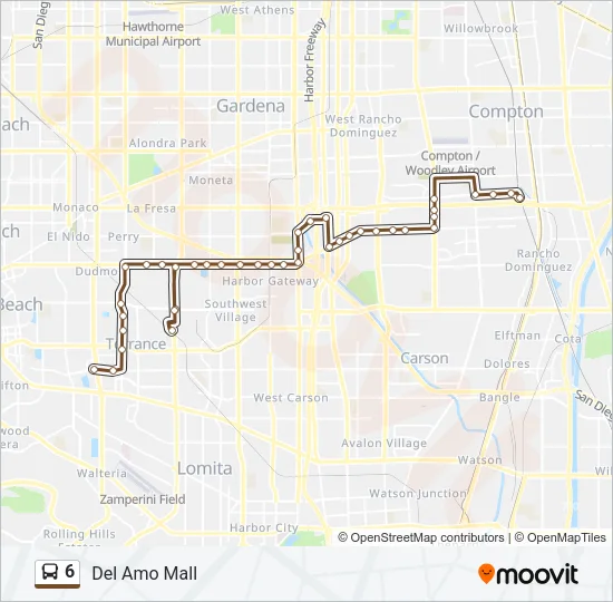 6 Bus Line Map