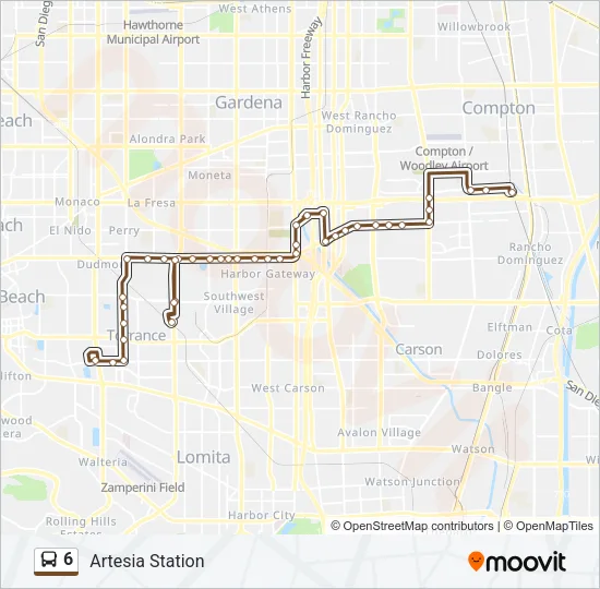 6 Bus Line Map