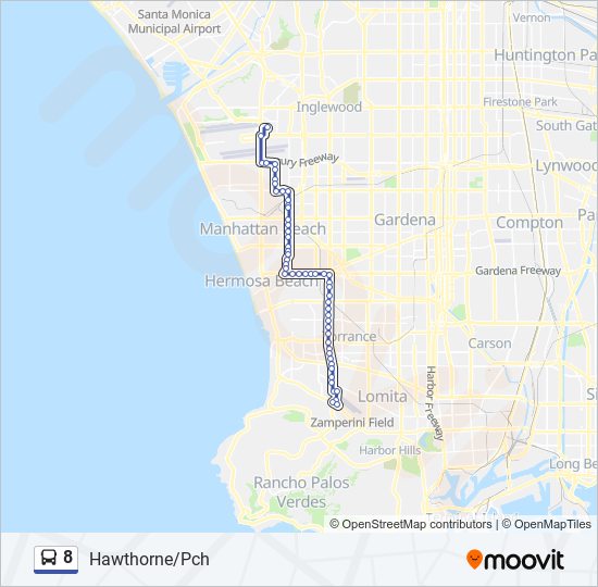 8 bus Line Map