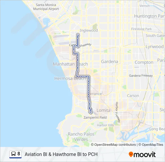 8 Bus Line Map