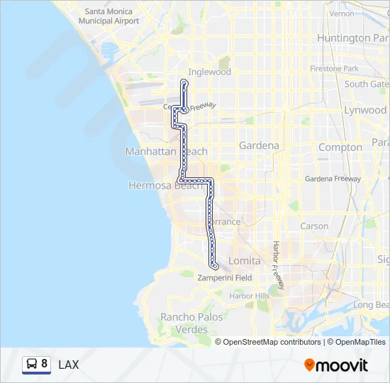 8 Bus Line Map